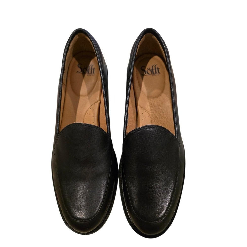 Söfft Napoli Loafers in black leather, Women's Size 9, Professional, Comfortable